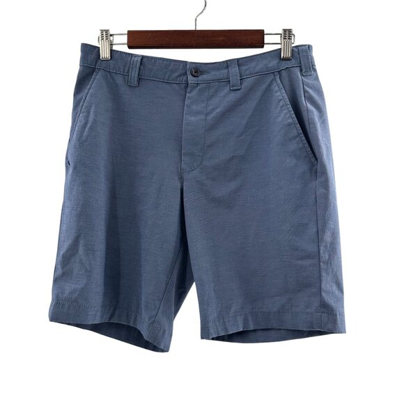 Izod Golf Mens Straight Fit Blue Shorts Size 30  Recycled Polyester Blend Chino - Picture 1 of 8